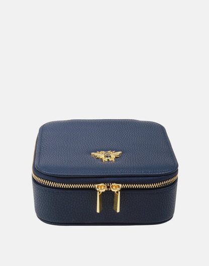 Alice Wheeler Navy Jewellery Box