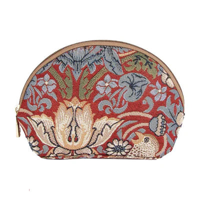 Tapestry Cosmetic Bag By Signare Strawberry Thief William Morris