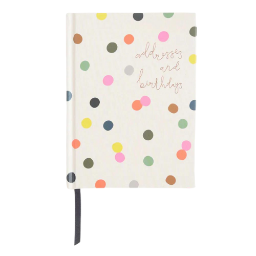 Caroline Gardner Address & Birthday Book Multi Spot design