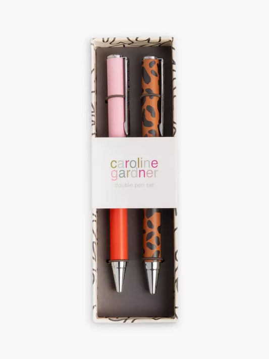 Caroline Gardner Colour Block/Leopard Pens