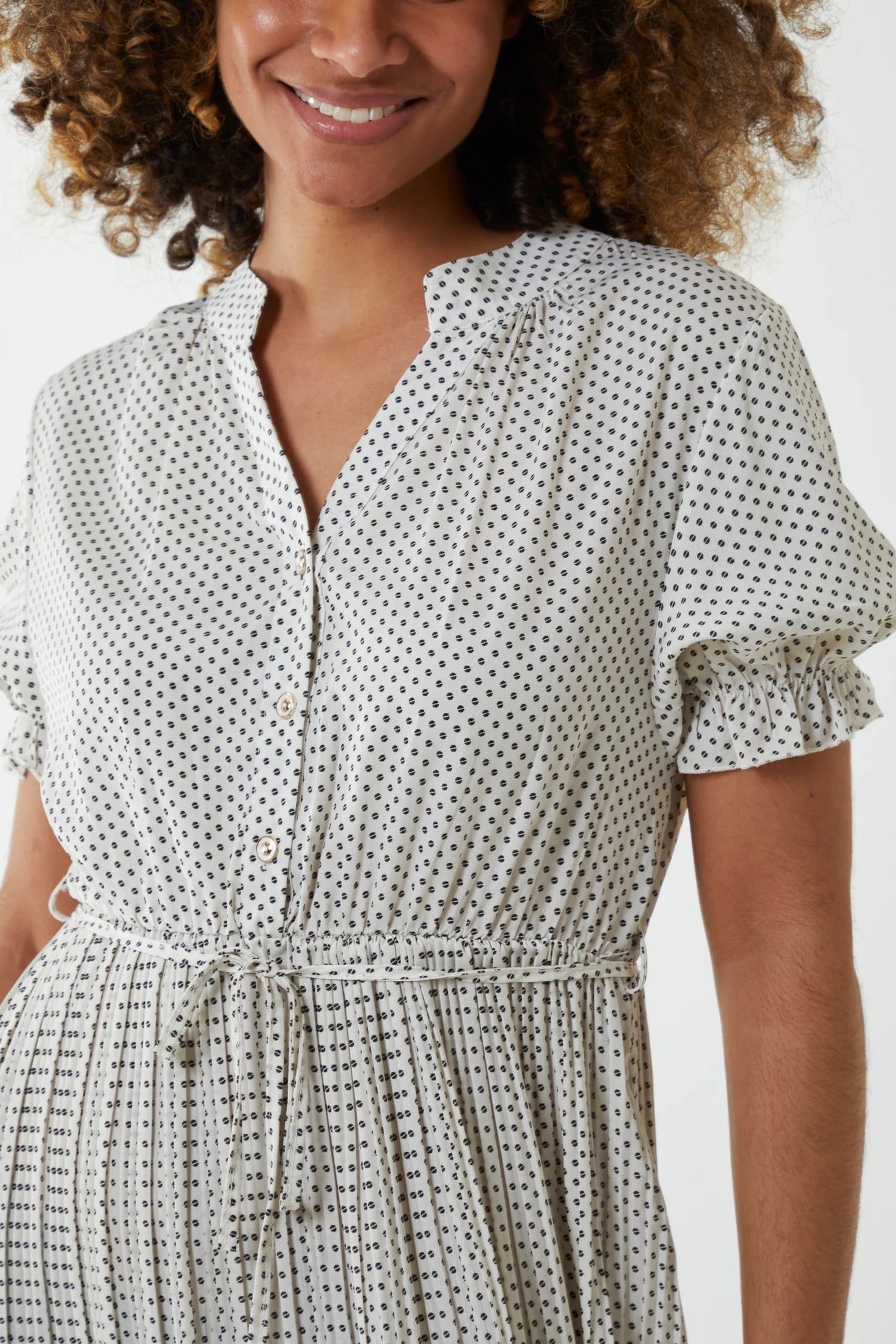 Polka Dot Maxi Dress Ivory