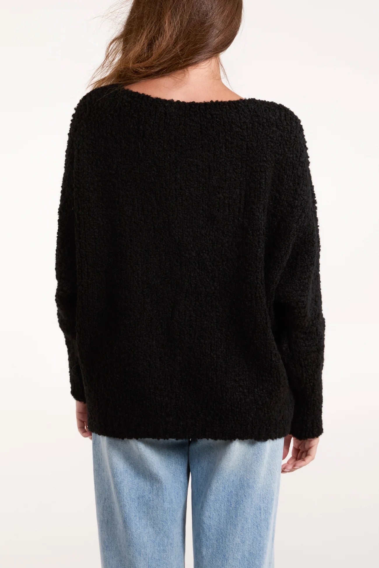 Cherry Soft Knit Jumper Black