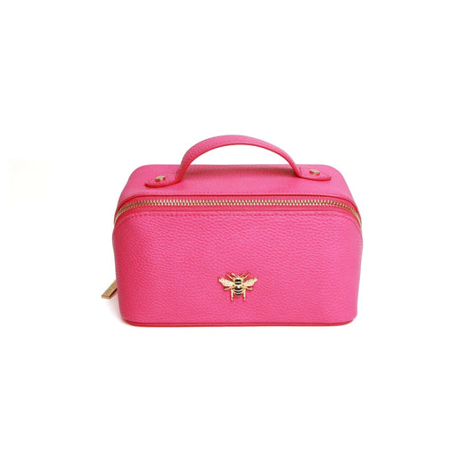 Alice Wheeler Mini Train Case Hot Pink