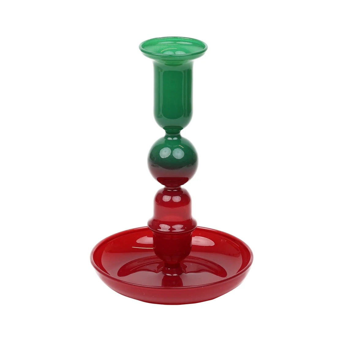 Talking Tables Red & Green Ombre Glass Candle Holder