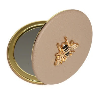 Alice Wheeler Black Round Compact Mirror