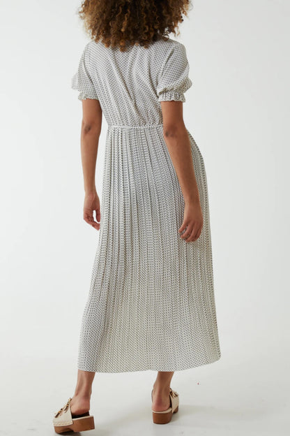 Polka Dot Maxi Dress Ivory