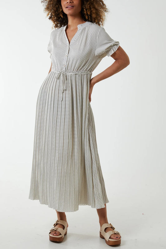 Polka Dot Maxi Dress Ivory