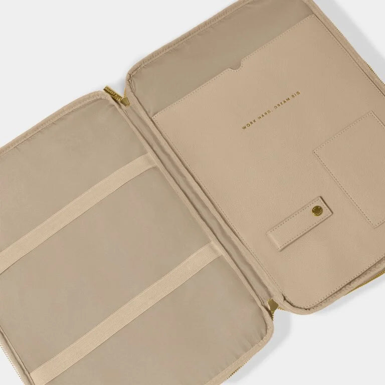 Katie Loxton Folio Laptop Case Light Taupe