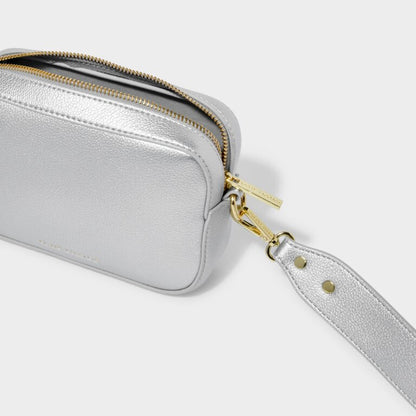 Katie Loxton Zana Mini Crossbody Bag in Silver