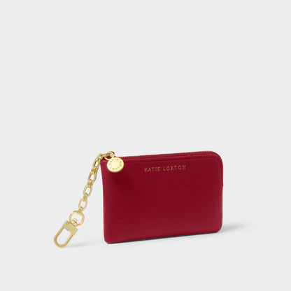 Katie Loxton Tilly Keychain Purse Garnet Red