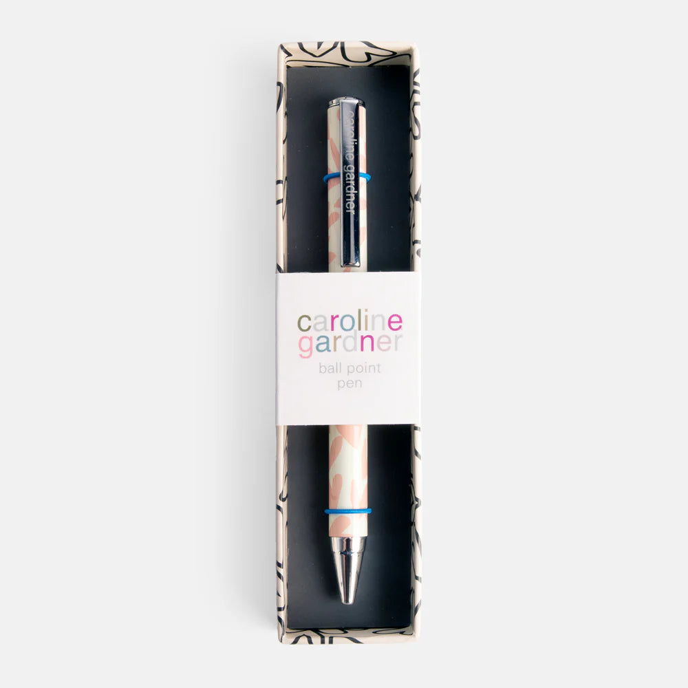 Caroline Gardner Outline Hearts Boxed Pen Pink