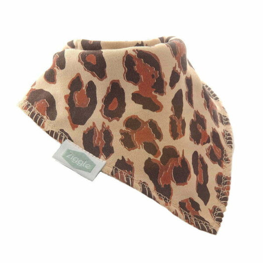 Ziggle Leopard Print Bandana Dribble Bib