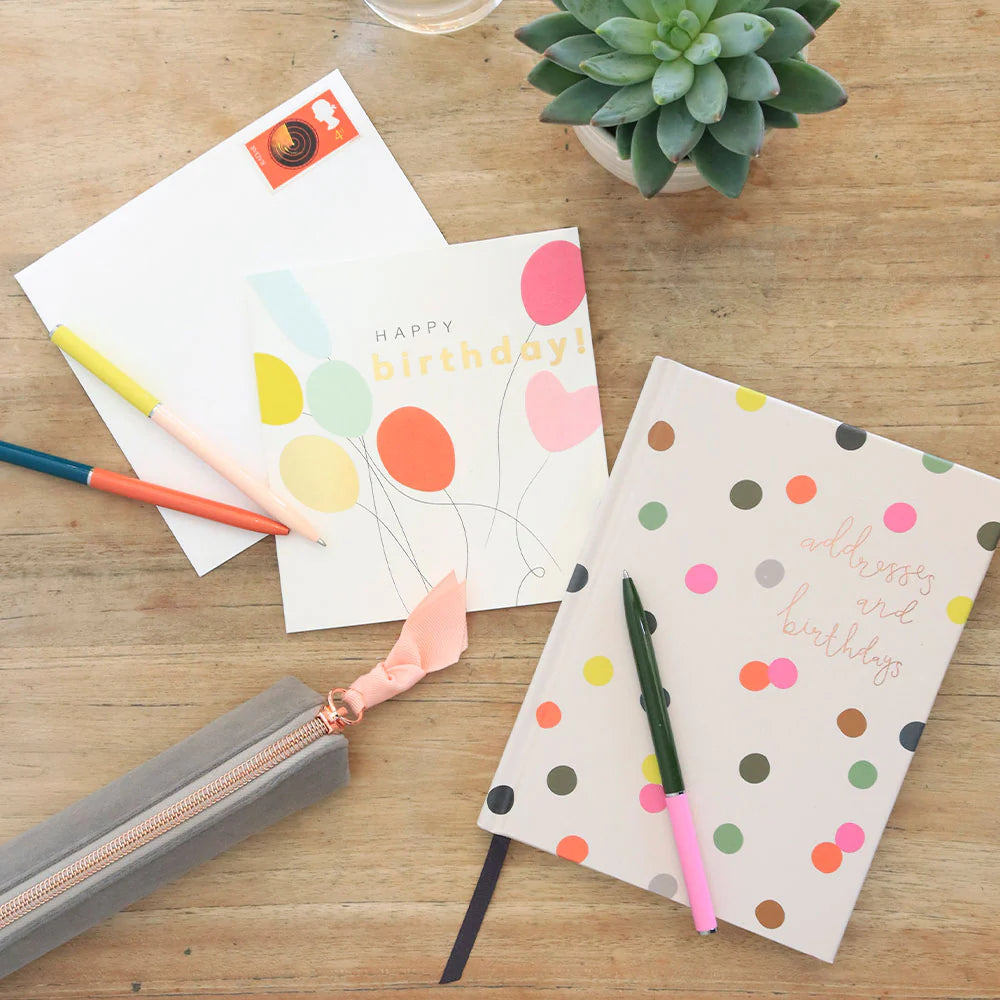 Caroline Gardner Address & Birthday Book Multi Spot design