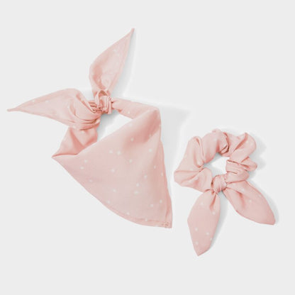 Katie Loxton Dog Bandana and Scrunchie set Pink