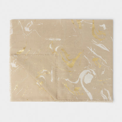 Katie Loxton Scarf - Light Taupe and White