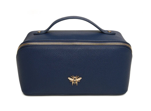 Alice Wheeler London, Navy Train  Case, Beauty Case.