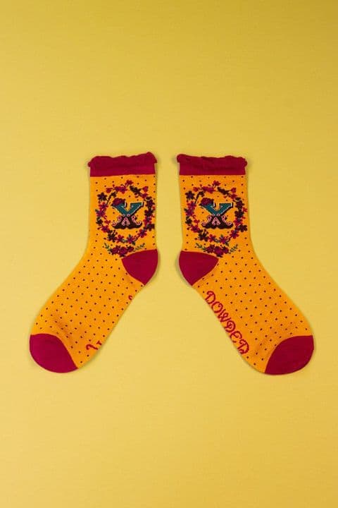 Powder Initial Socks - X